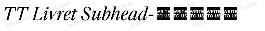 TT Livret Subhead字体转换